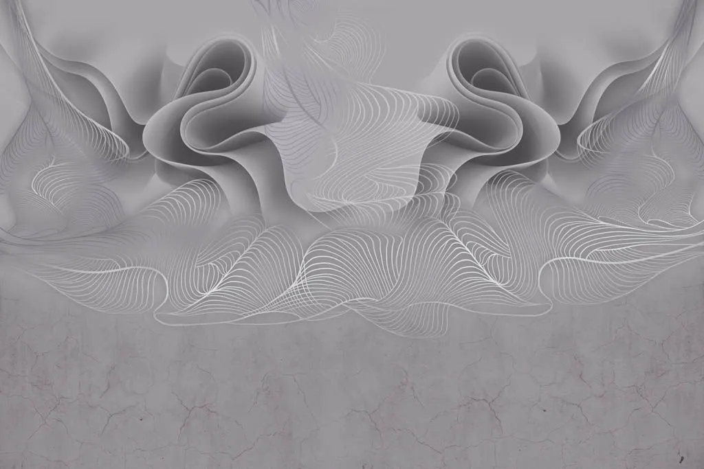 Фотообои в интерьере флюид арт абстракция  13-649 фото