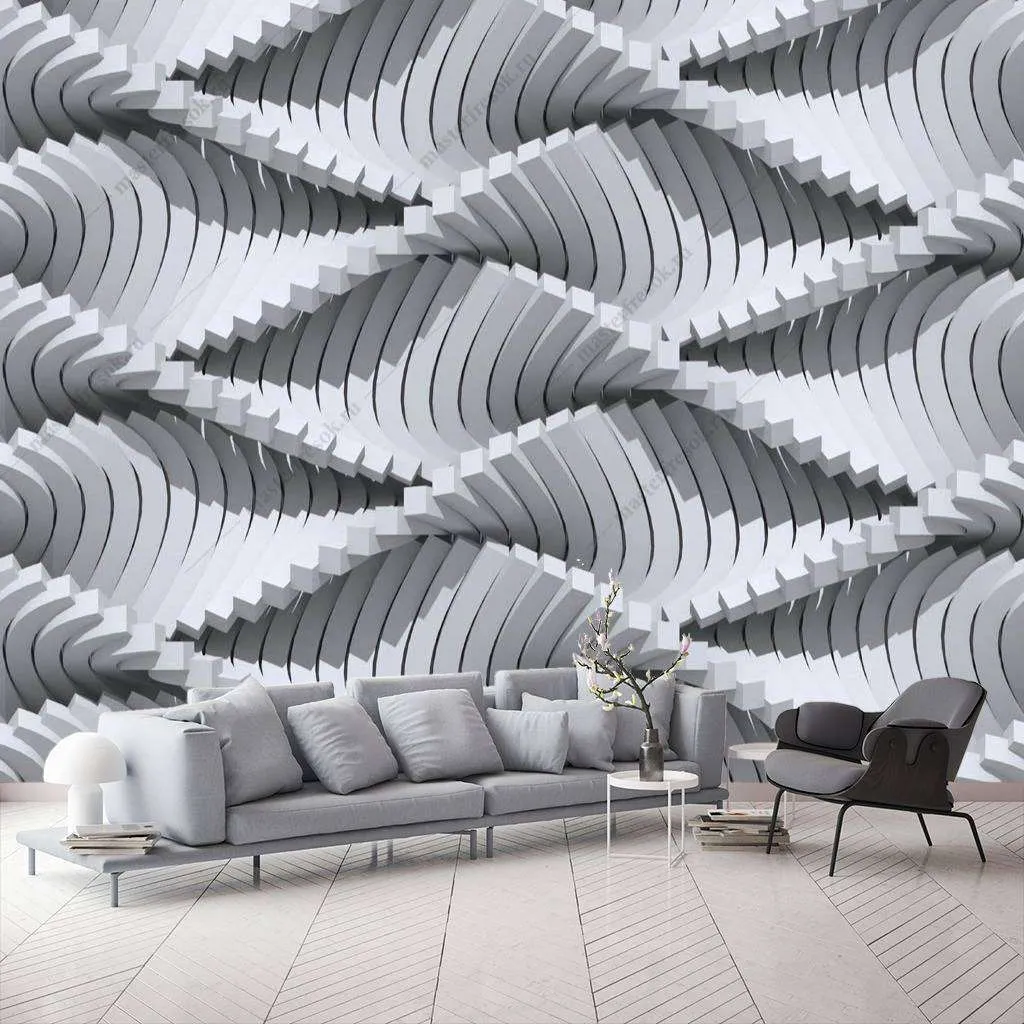 Фотообои в интерьере 3д фактурное полотно  10-797 фото