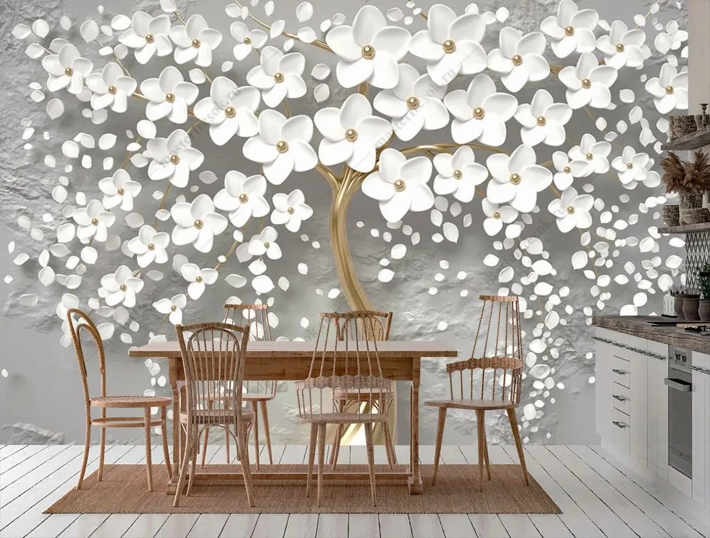 Фотообои в интерьере 3д дерево  10-887 фото