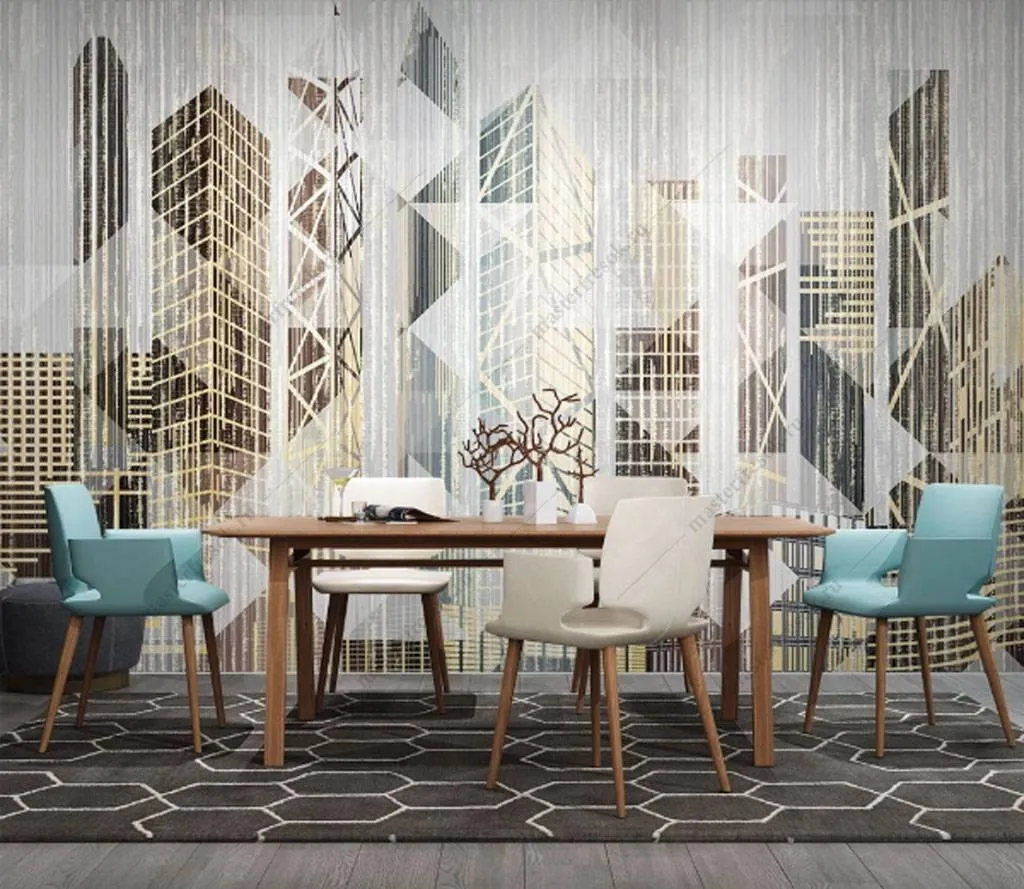 Фотообои в интерьере панно дождь  15-843 фото