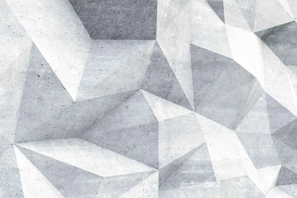 Фотообои в интерьере геометрическая стена  9-1290 фото