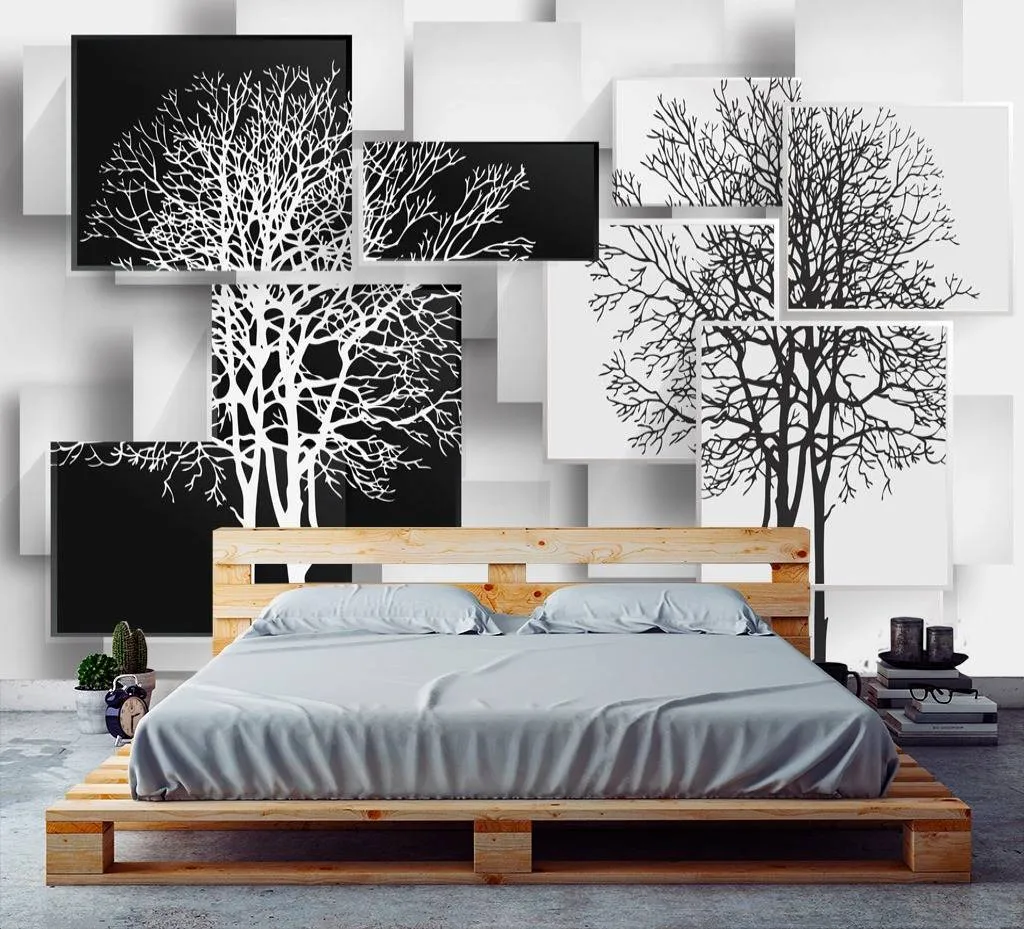 Фотообои в интерьере 3д деревья  10-605 фото