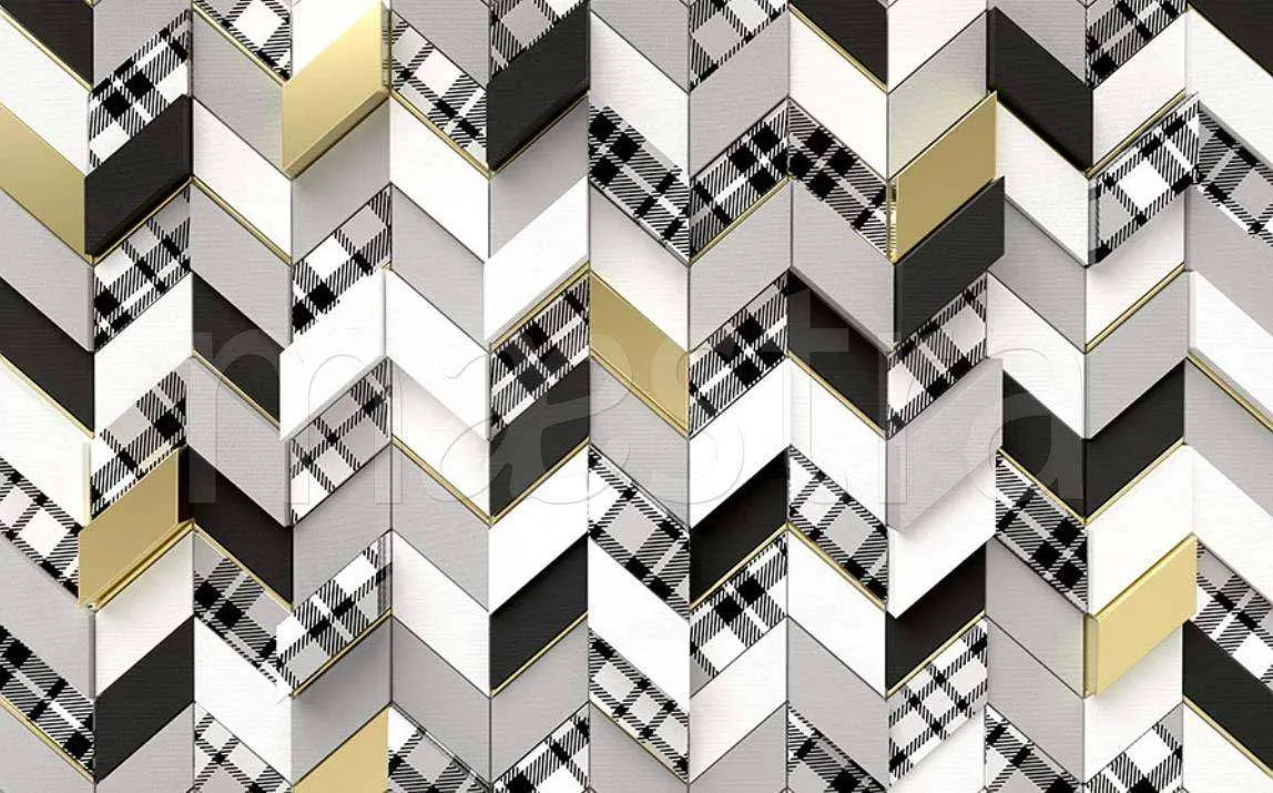 Фотообои в интерьере мозаика 3д  15-019 фото