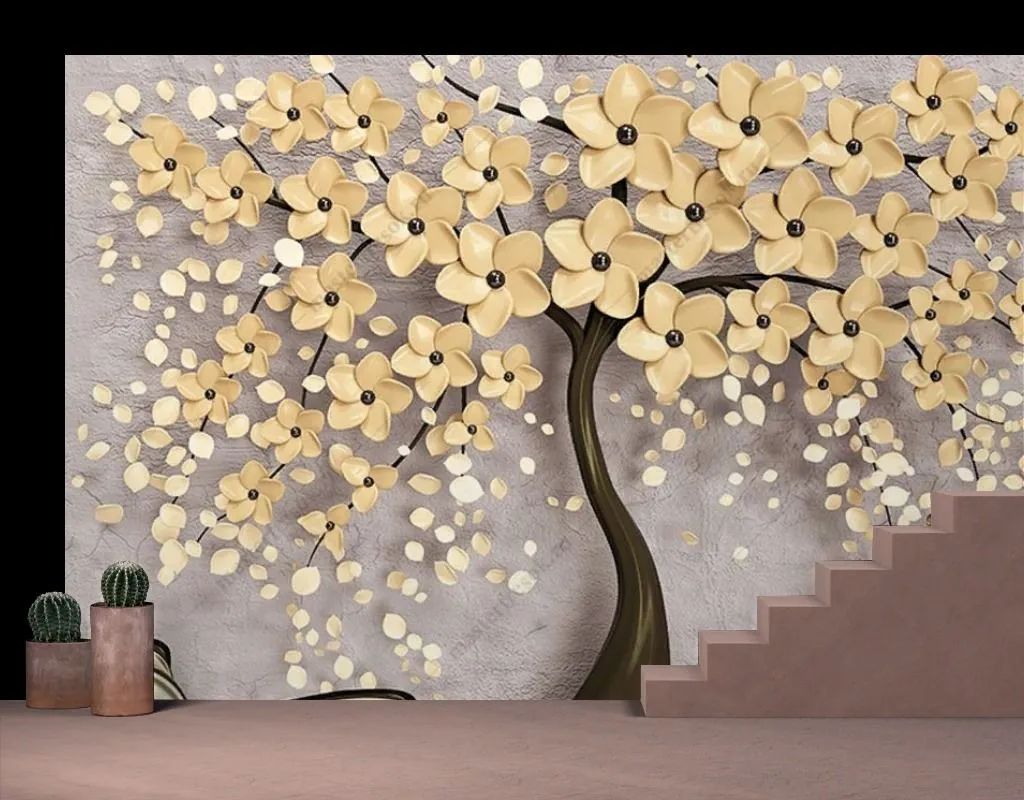 Фотообои в интерьере дерево счастья  10-980 фото