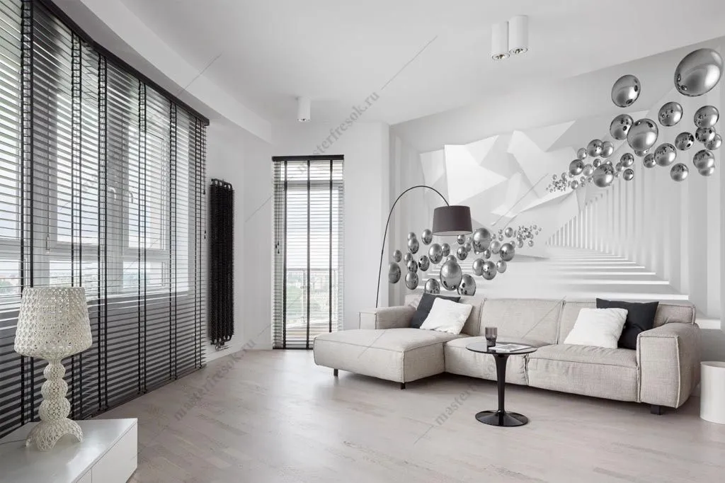 Фотообои 3д Шары металлик  10-900