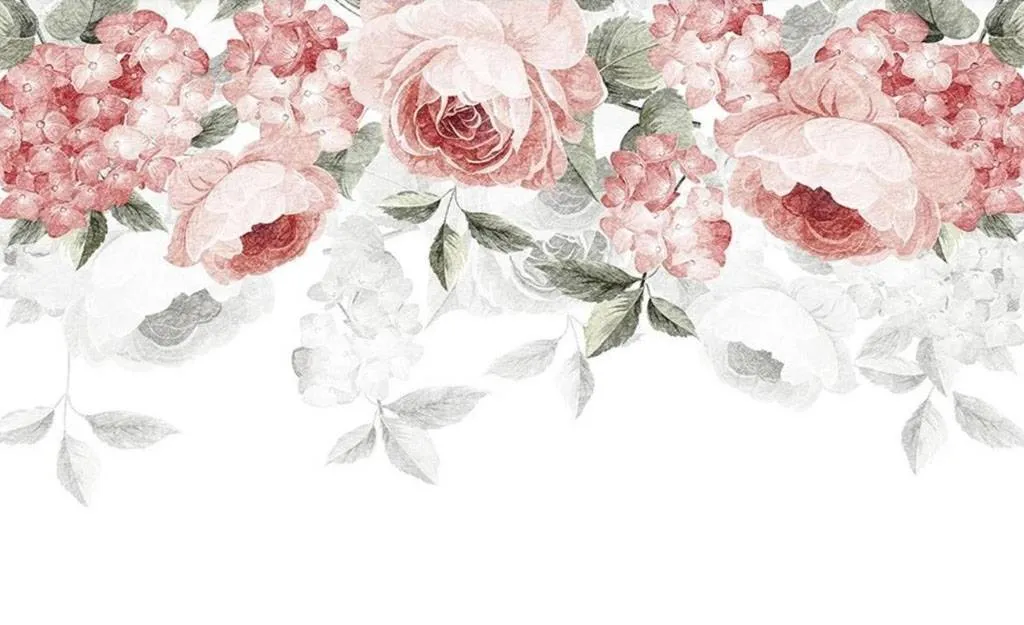 Фотообои в интерьере цветы на холсте  15-740 фото