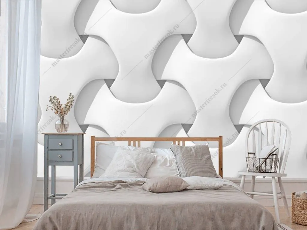 Фотообои в интерьере 3д переплетение  10-820 фото