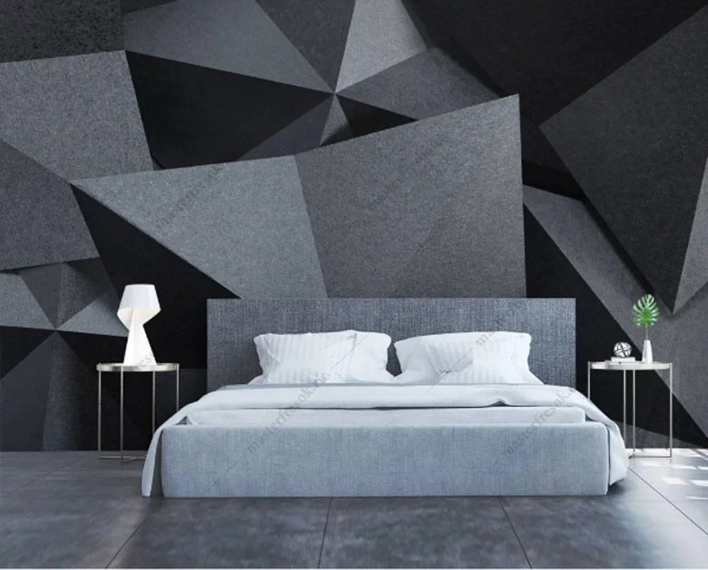 Фотообои в интерьере геометрические фигуры  15-810 фото