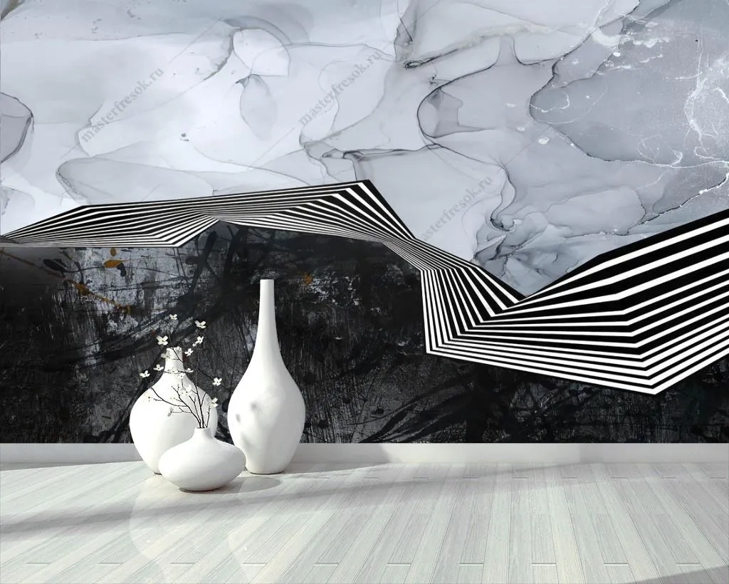 Фотообои в интерьере абстрактный дизайн  14-293 фото