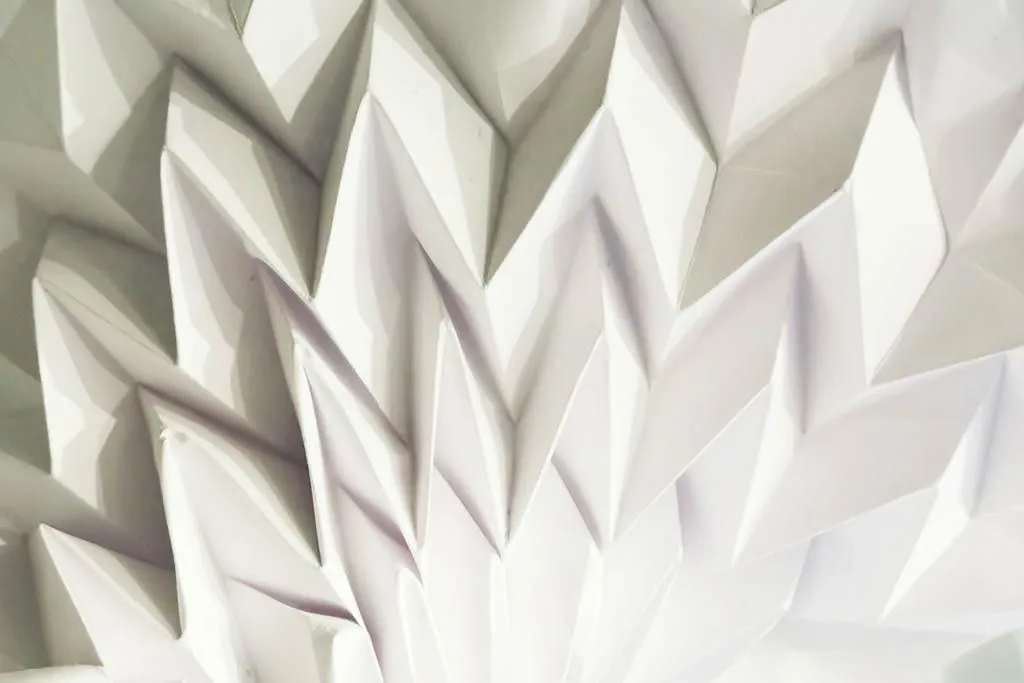 Фотообои в интерьере 3д светлая геометрия  10-786 фото