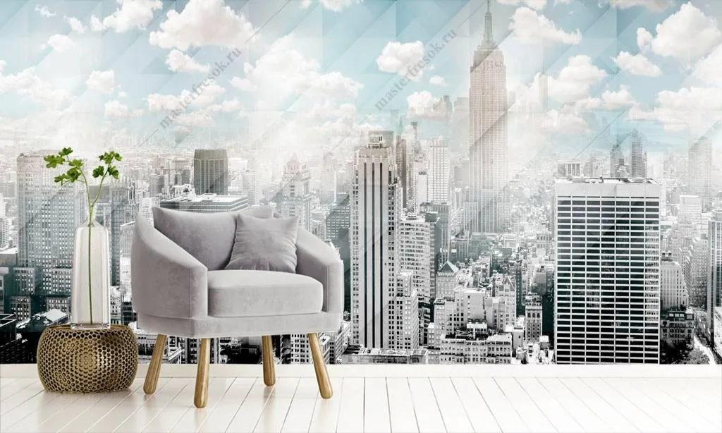 Фотообои в интерьере нью-йорк  13-144 фото