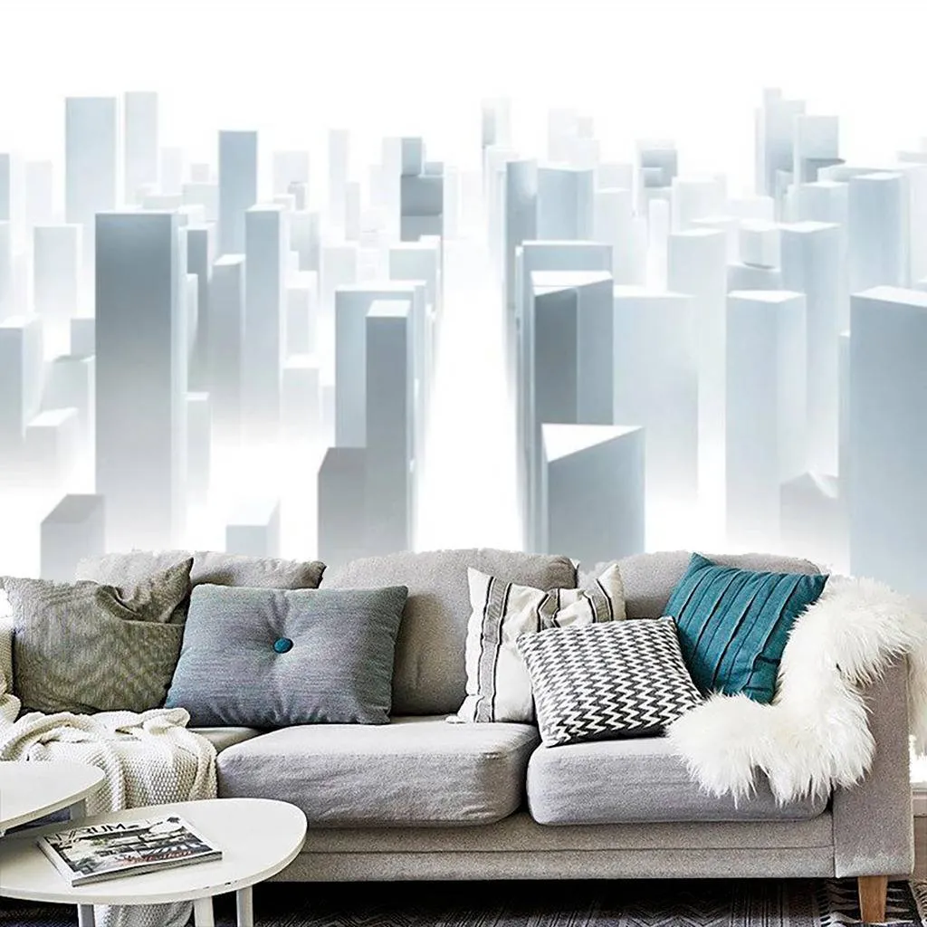 Фотообои в интерьере мегаполис  15-619 фото