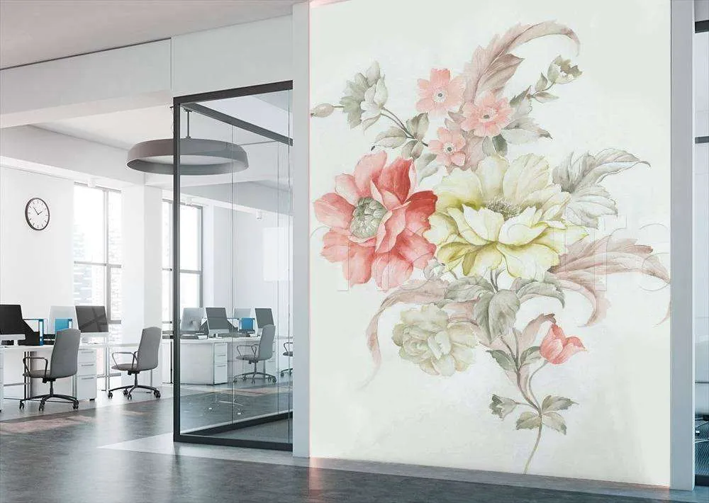 Фотообои Букет цветов рисунок  9-080