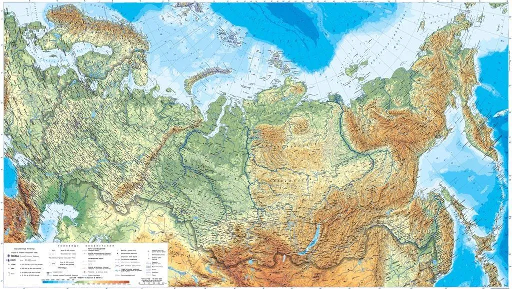 Фотообои в интерьере физическая карта  9-1804 фото