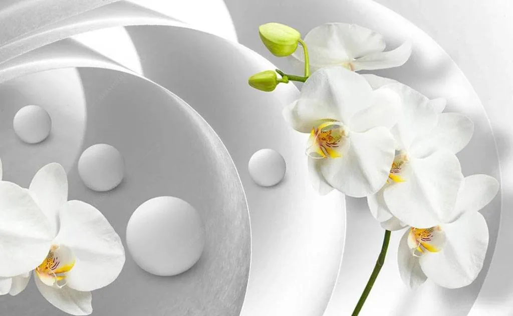 Фотообои в интерьере ветка сакуры  15-751 фото