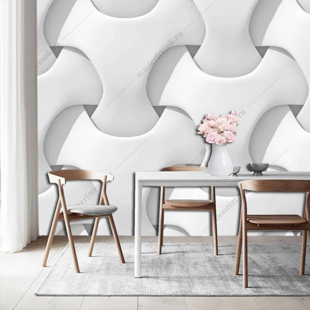 Фотообои в интерьере 3д переплетение  10-820 фото