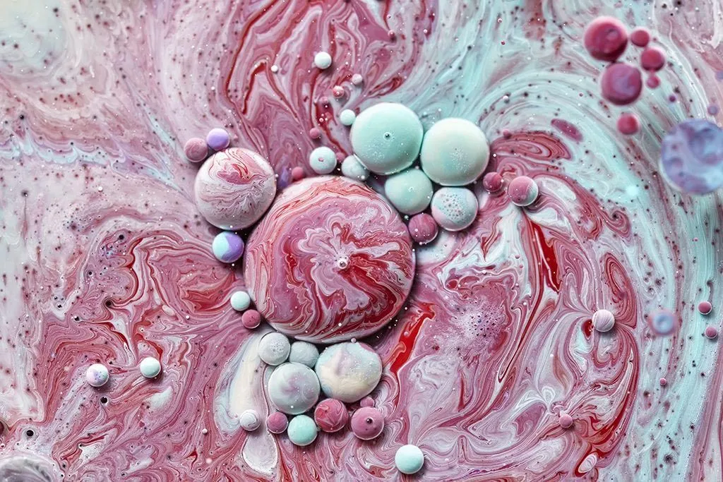 Фотообои в интерьере красочные пузыри  9-1409 фото