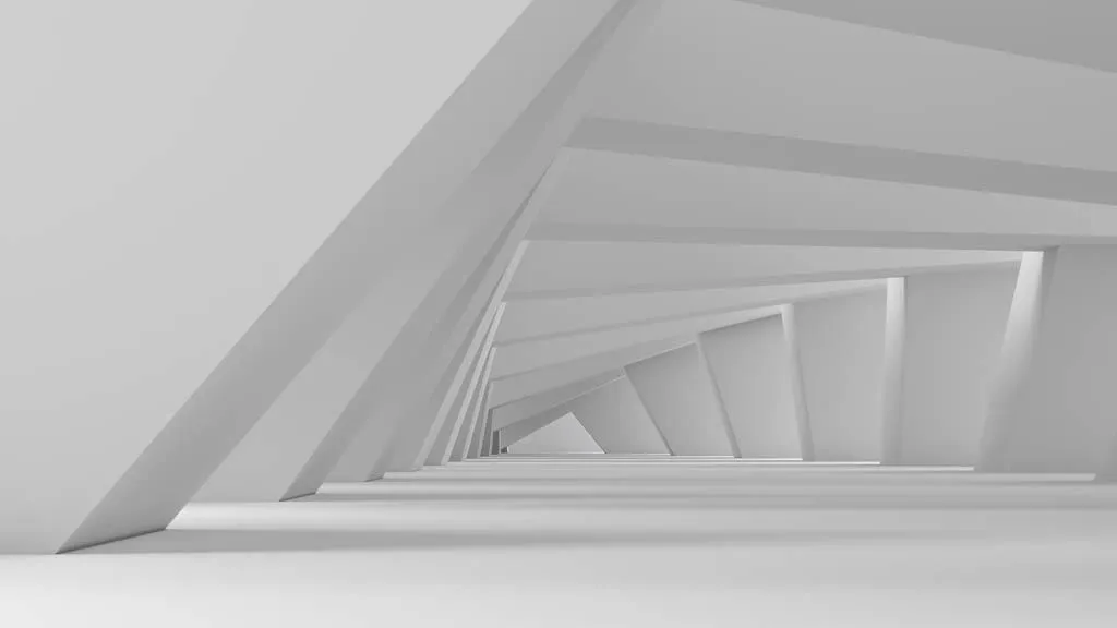 Фотообои в интерьере 3д ломаный коридор  10-790 фото