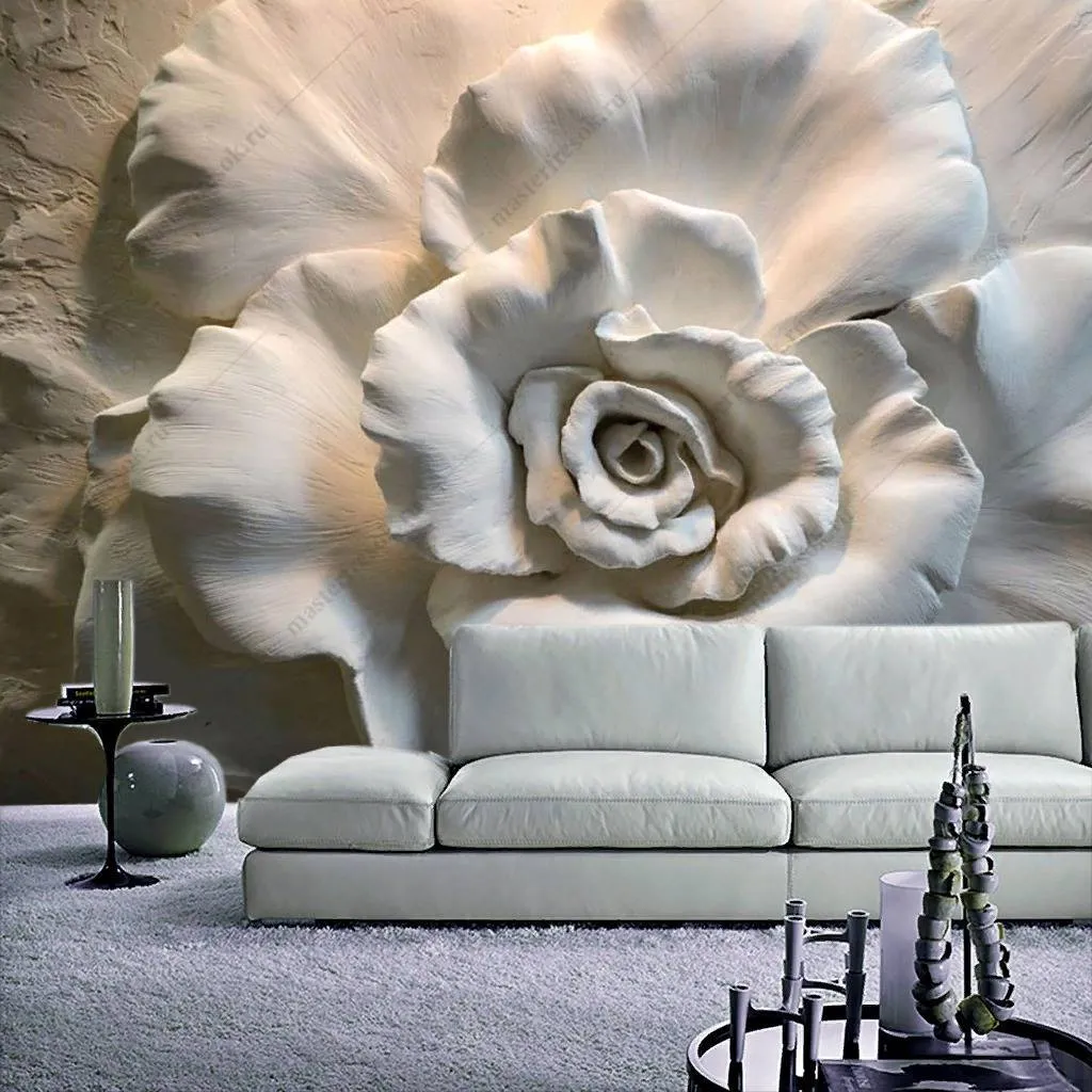 Фотообои 3д Красивый объемный цветок  10-849