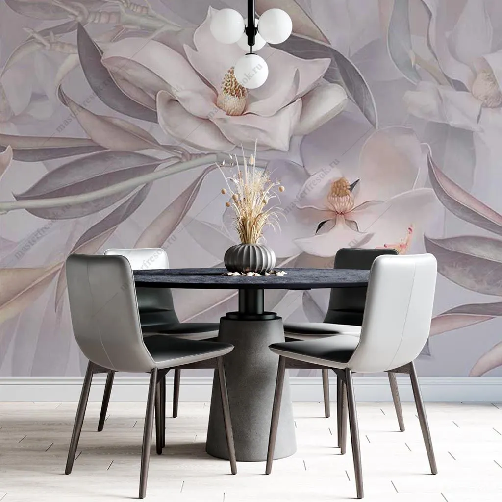 Фотообои Веточка с белыми лилиями  13-475