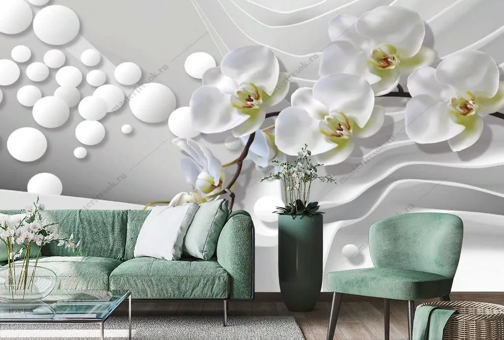 Фотообои Орхидея 3д  10-892
