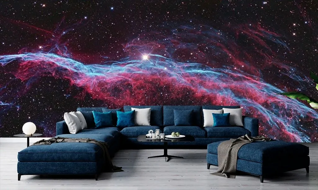 Фотообои в интерьере космическое небо  9-1428 фото