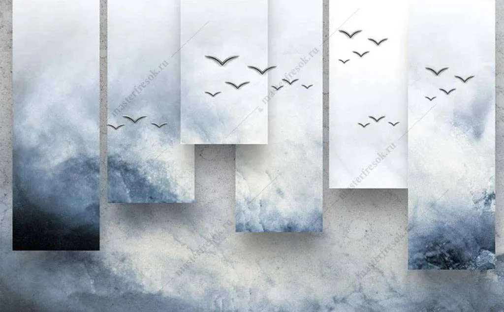 Фотообои в интерьере геомерия-картина  16-132 фото