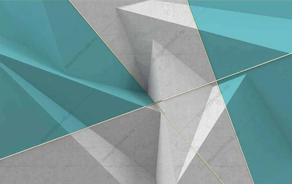 Фотообои в интерьере геометрический узор  16-082 фото