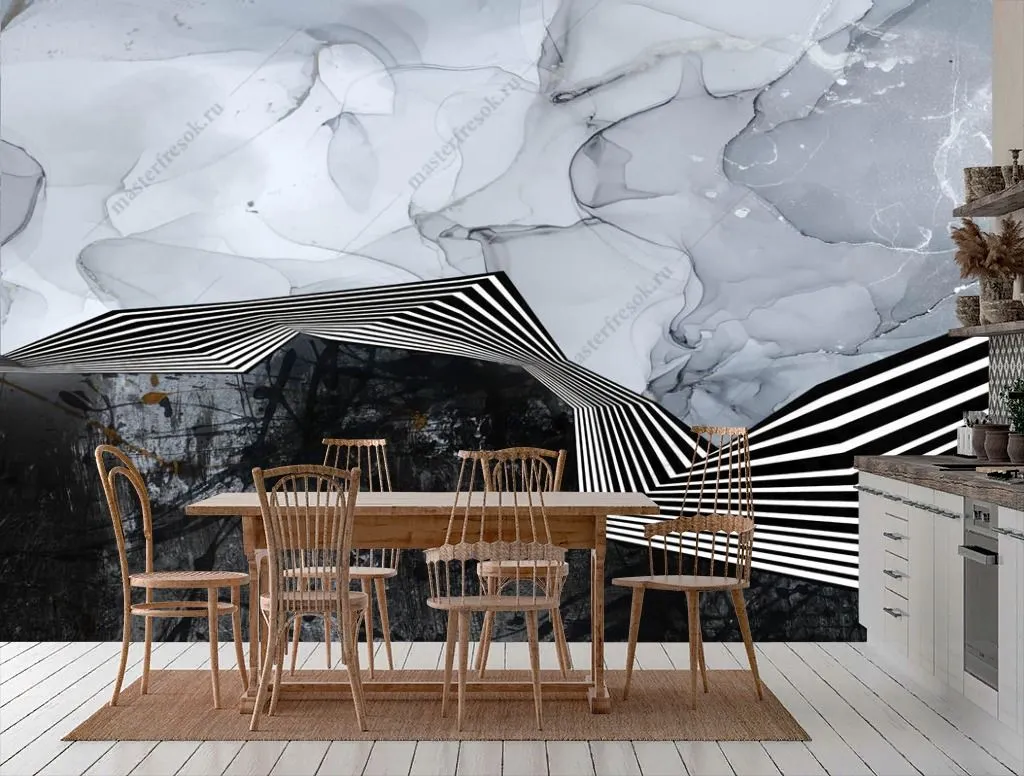 Фотообои в интерьере абстрактный дизайн  14-293 фото