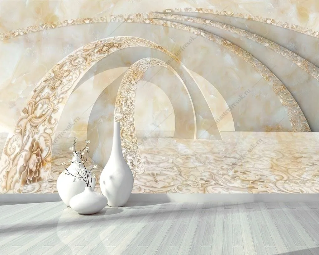 Фотообои в интерьере цветочный тоннель  10-879 фото