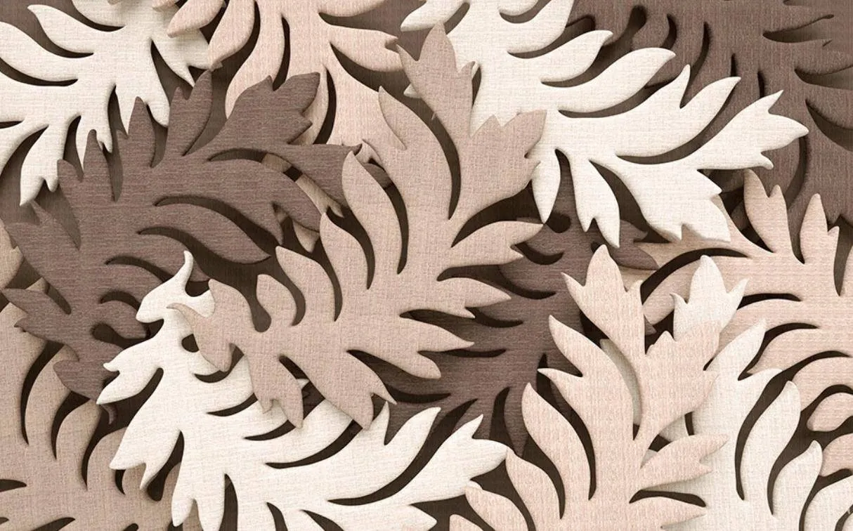 Фотообои в интерьере листовая мозаика 3д  15-458 фото