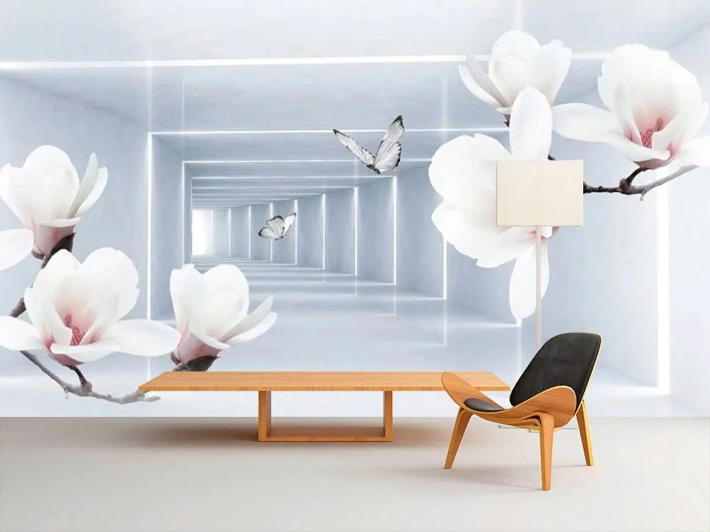 Фотообои в интерьере цветы в тоннеле  15-720 фото