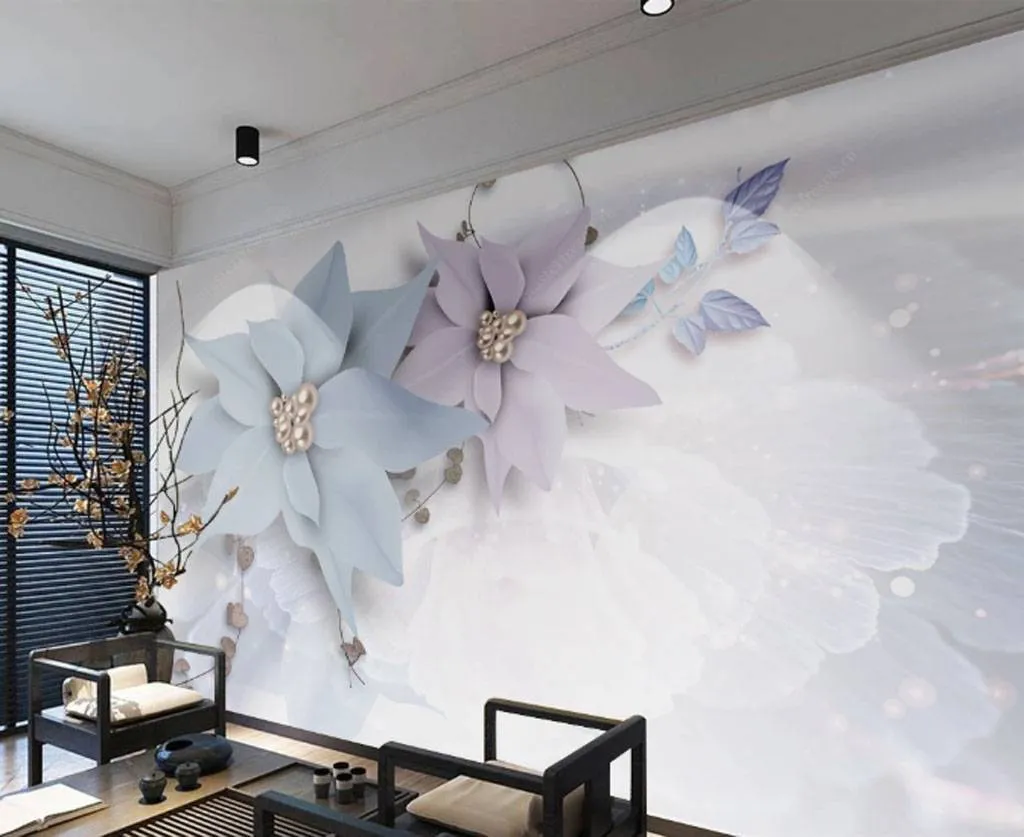 Фотообои Голубой цветок  15-765