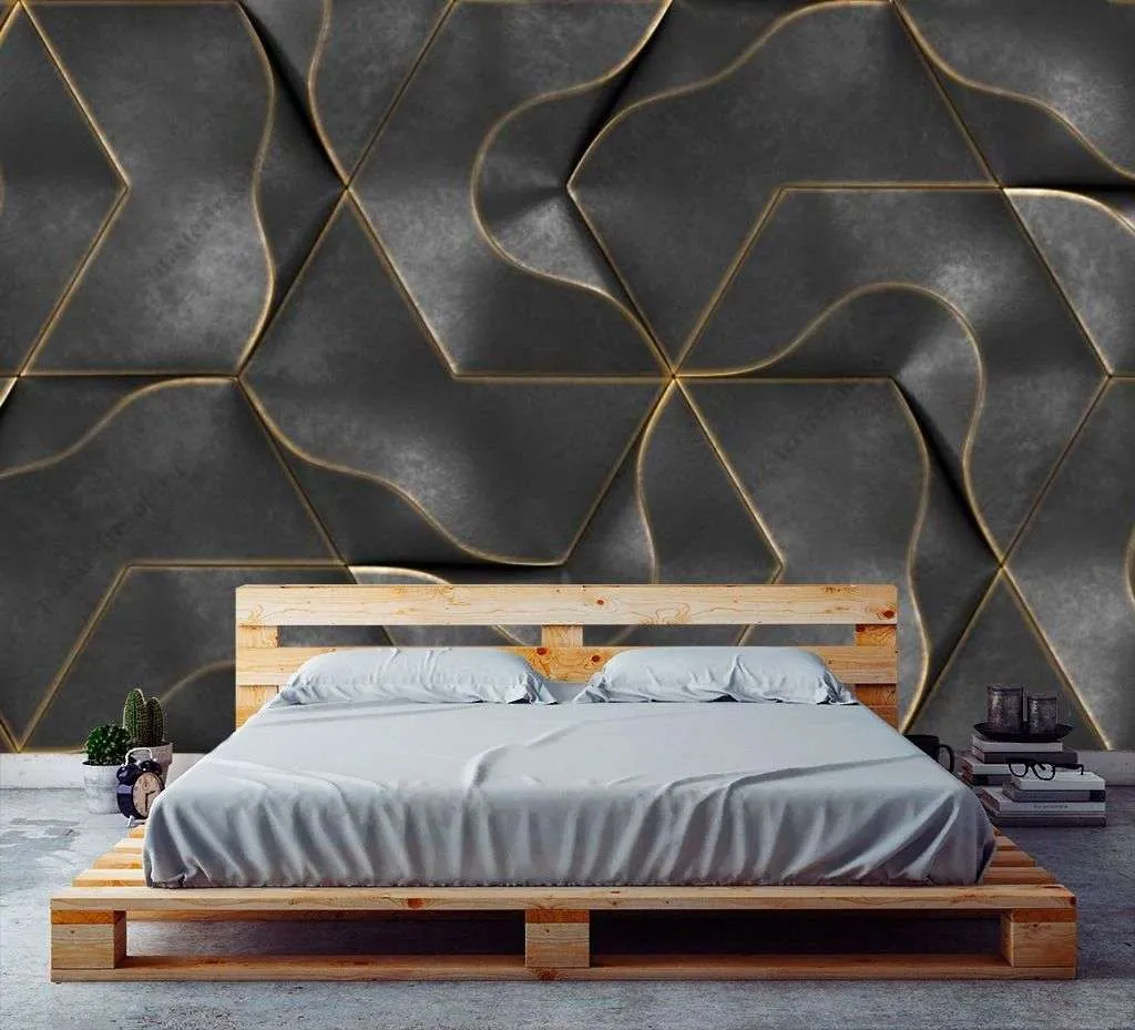 Фотообои в интерьере черная вуаль 3д  9-1590 фото