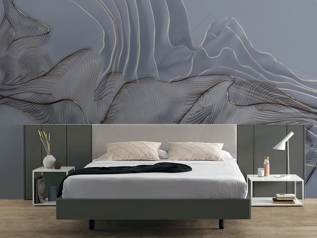 Фотообои в интерьере флюид арт 3д  13-646 фото