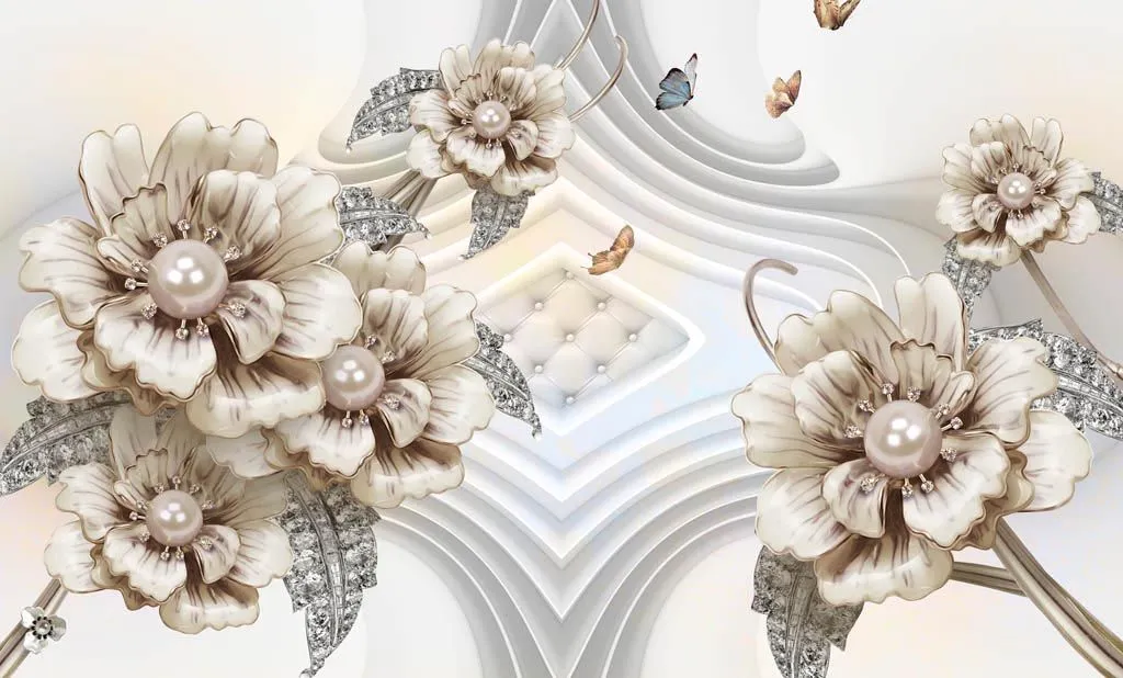 Фотообои в интерьере 3д китайские драгоценности  10-925 фото