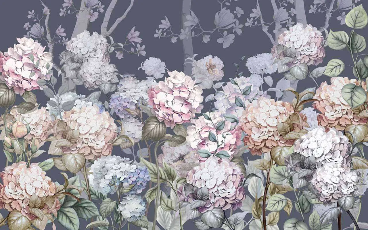 Фотообои в интерьере гортензии  13-115 фото