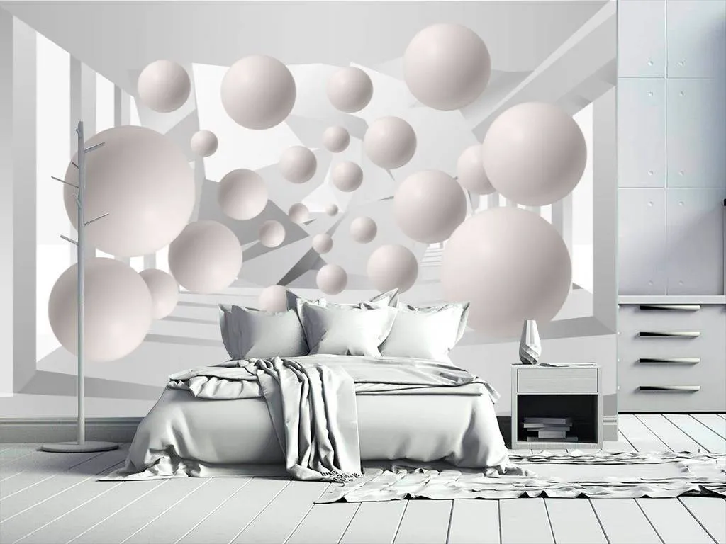 Фотообои Белые шарики  10-599