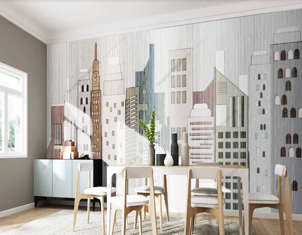 Фотообои в интерьере урбанистика  15-846 фото