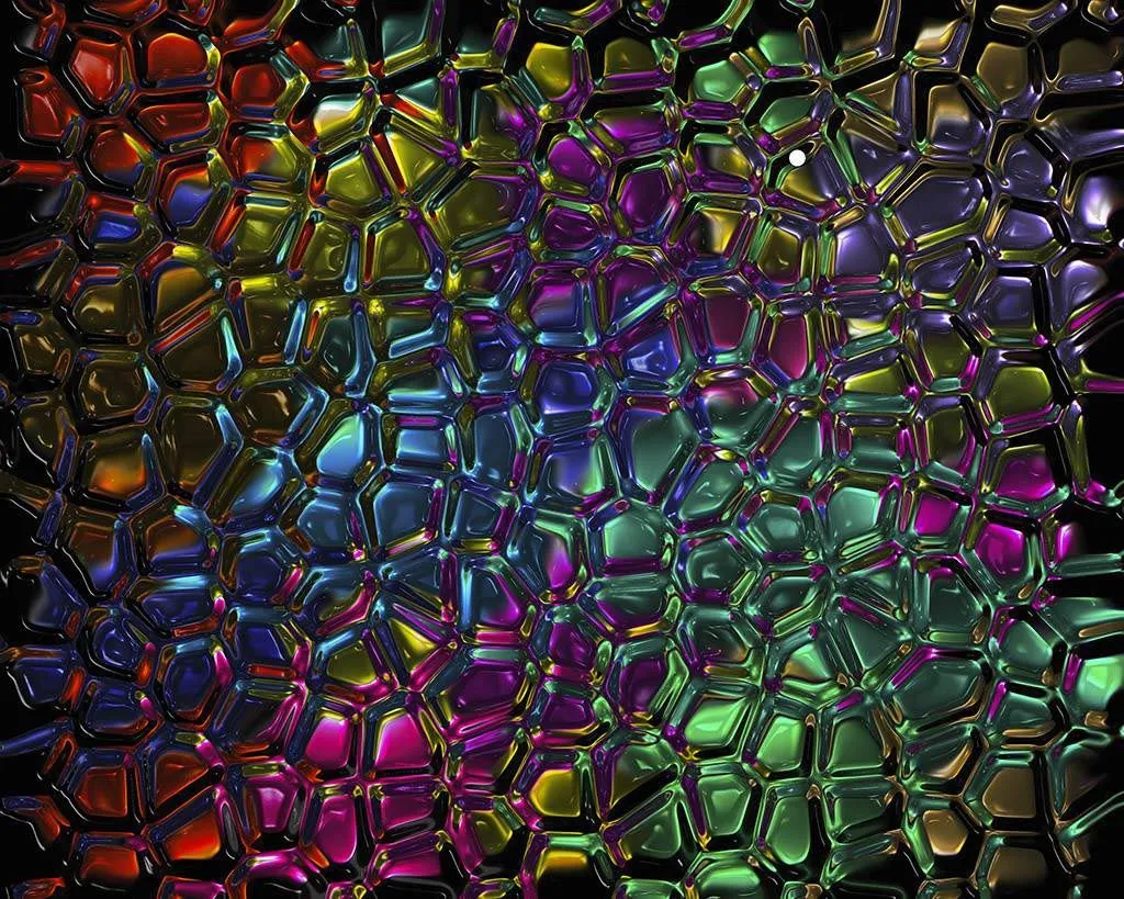 Фотообои в интерьере цветная мозаика  9-1429 фото