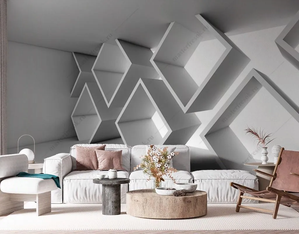 Фотообои Трёхмерные ромбы  10-978