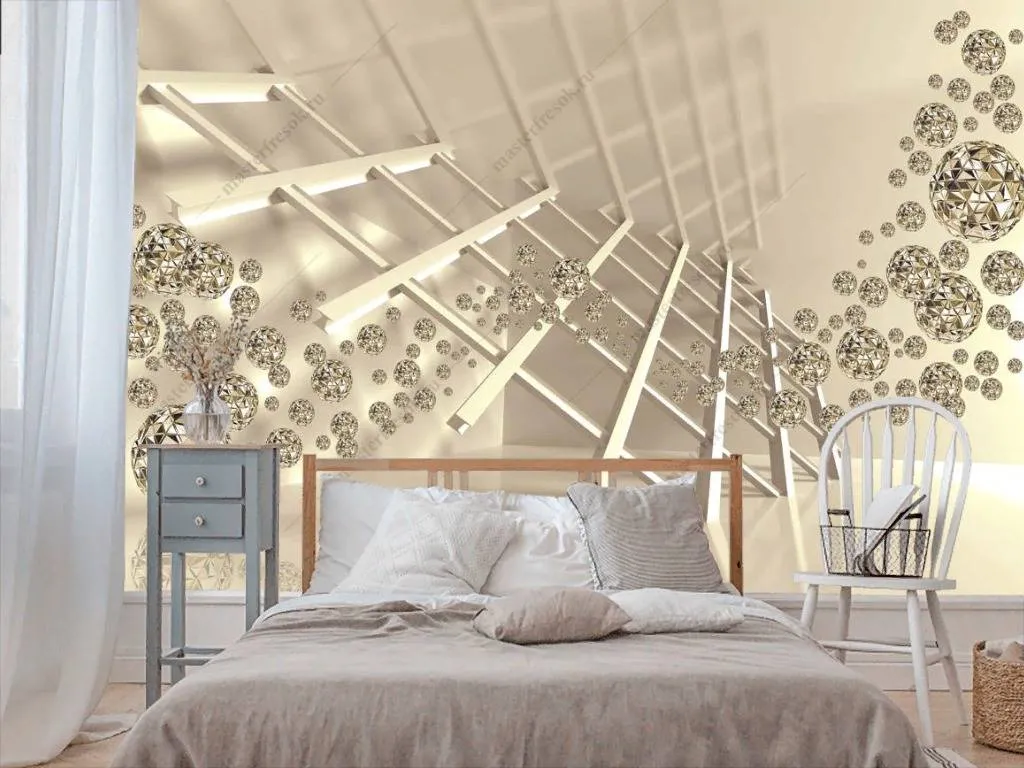 Фотообои в интерьере 3д лестница  10-848 фото