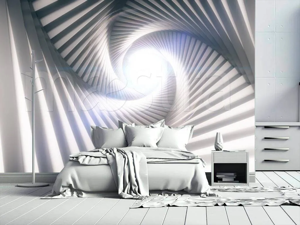 Фотообои 3д воронка серого оттенка  10-550