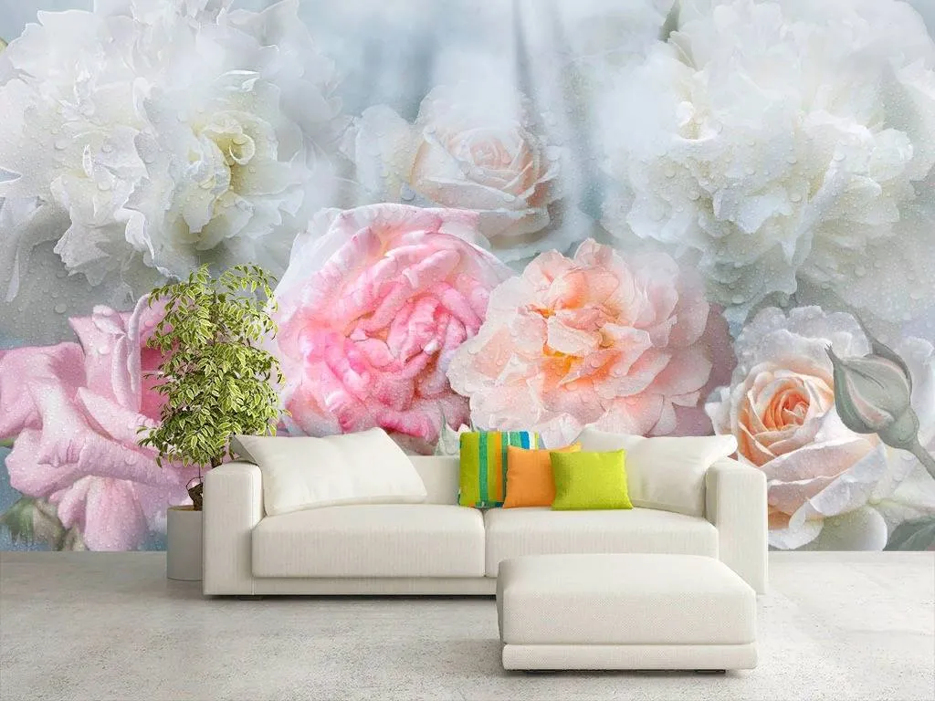 Фотообои в интерьере альберто гильен розы  13-288 фото
