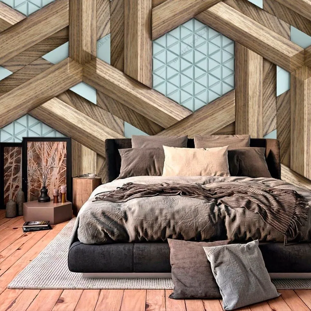 Фотообои 3D деревянный узор  9-1575