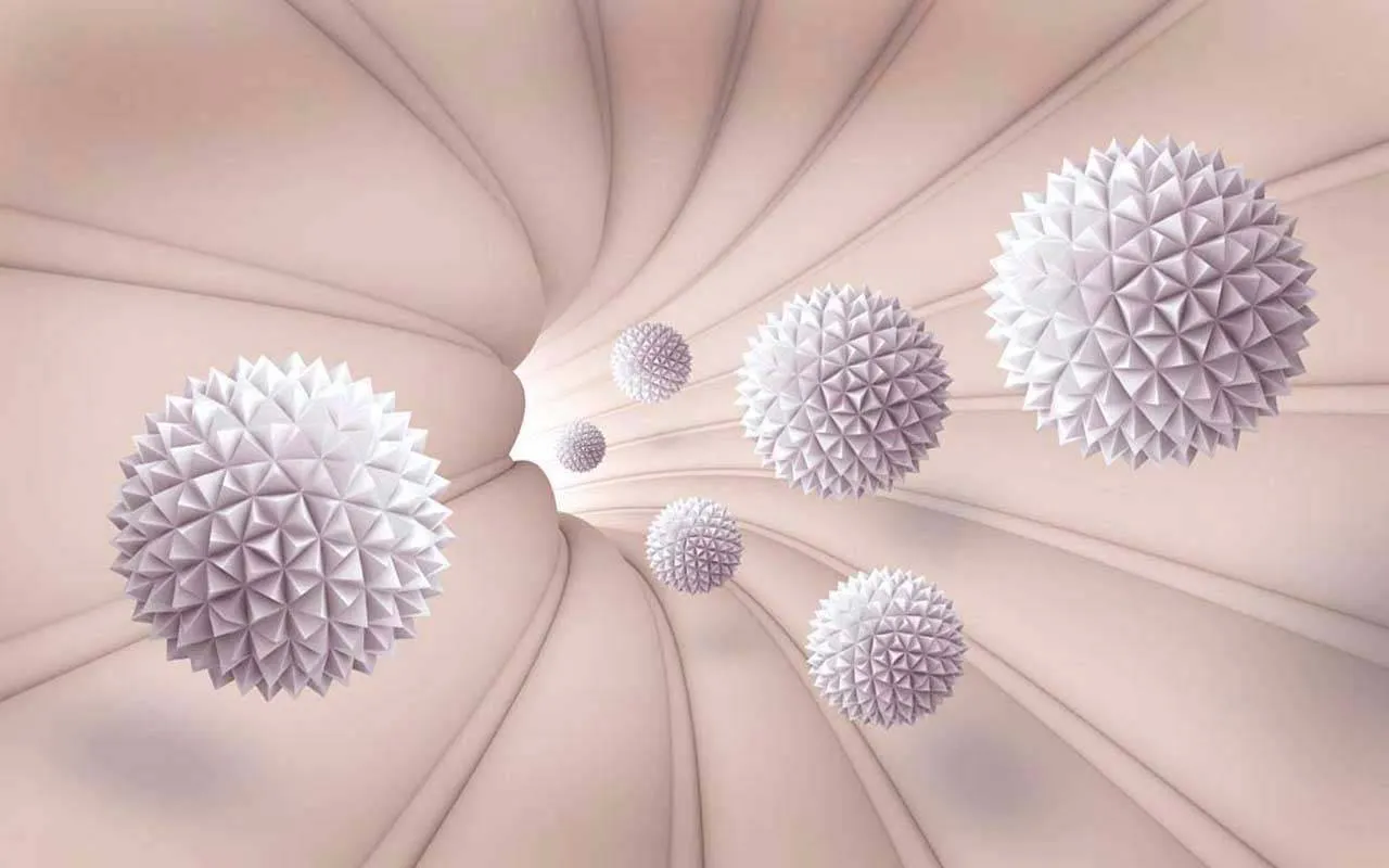 Фотообои в интерьере 3д шары летящие в воронку  10-526 фото