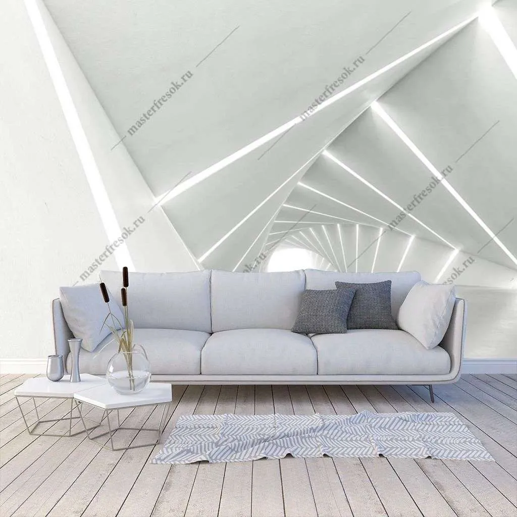 Фотообои в интерьере 3д тоннель  10-940 фото