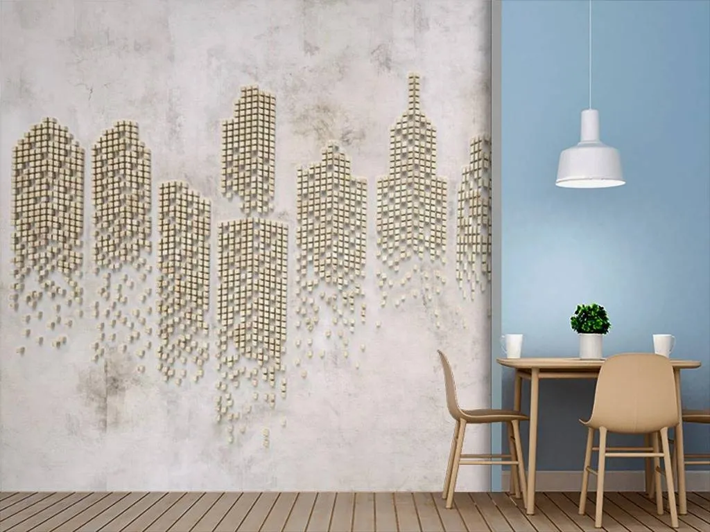 Фотообои Абстракция трехмерный бронзовый город 3д  15-462