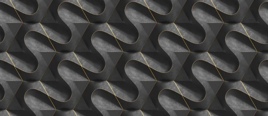 Фотообои в интерьере черная 3д панель  9-1591 фото