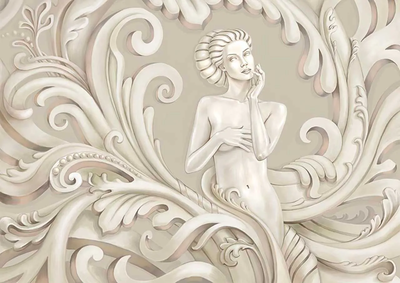 Фотообои в интерьере холодная нежность  9-201 фото